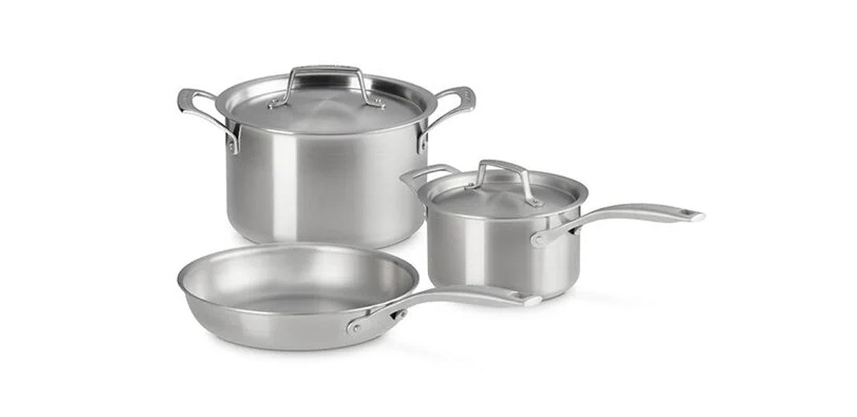Le Creuset Essential Stainless Steel 5-Piece Cookware Set