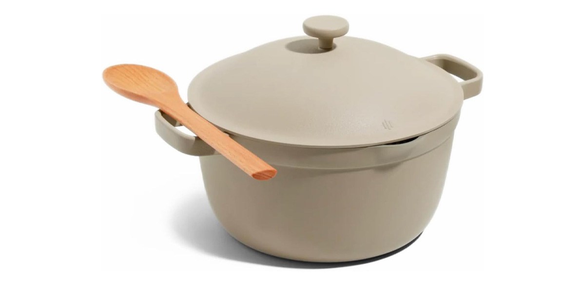 Our Place Perfect Pot - 5.5 Qt. Nonstick Ceramic Sauce Pan with Lid Our Place Perfect Pot - 5.5 Qt. Nonstick Ceramic Sauce Pan with Lid