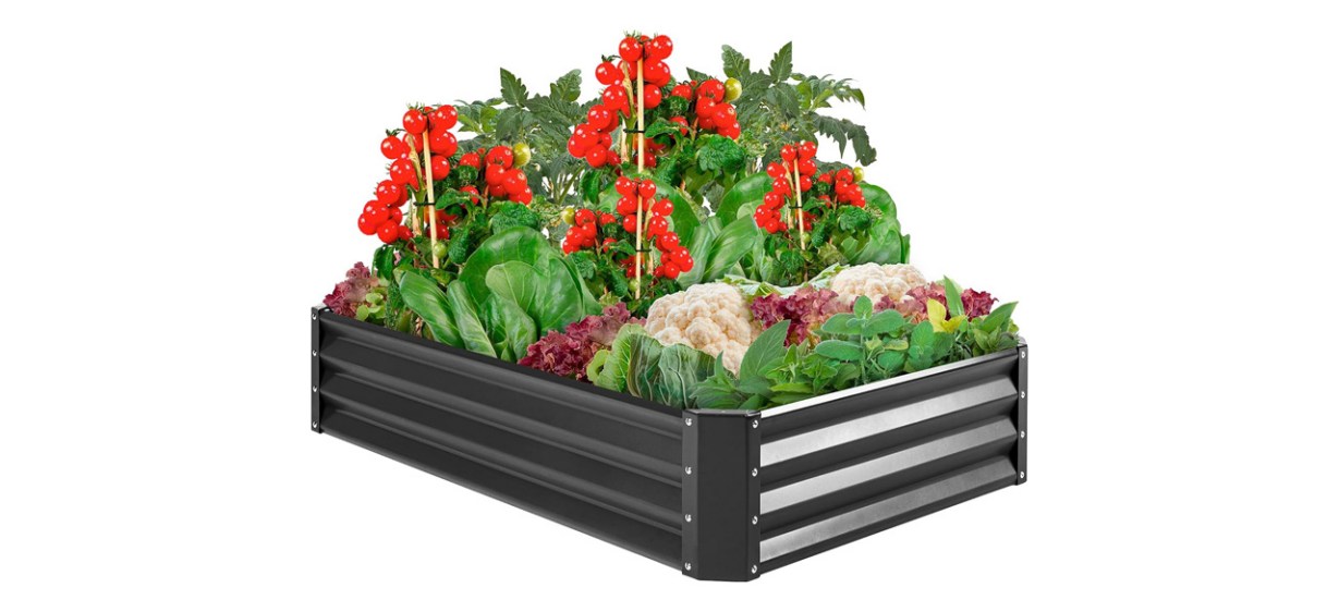 Best Choice Products 6x3x1ft Outdoor Metal Raised Garden Bed Best Choice Products 6x3x1ft Outdoor Metal Raised Garden Bed