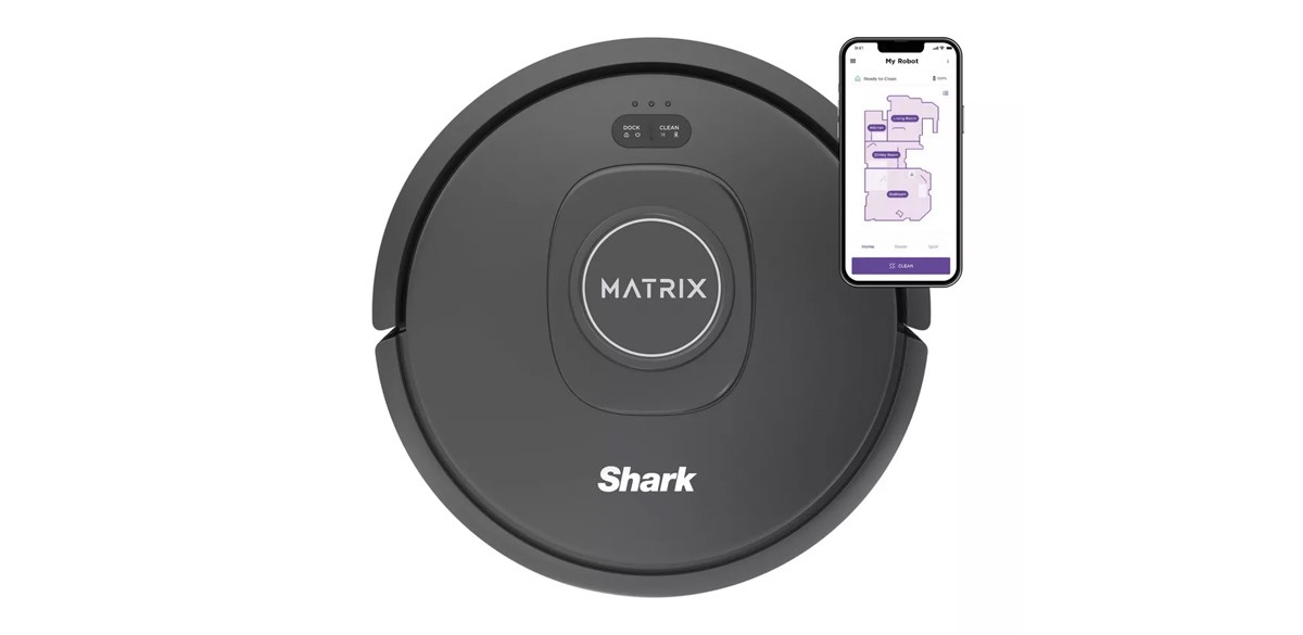 Shark Matrix Robot Vacuum RV2310 on white background