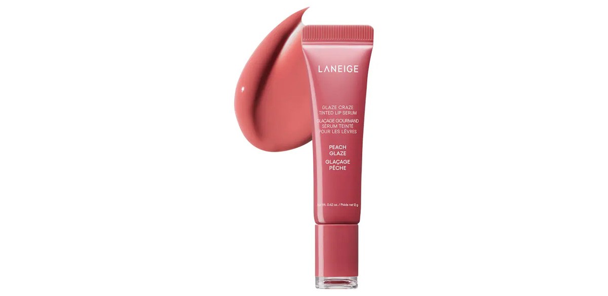 LANEIGE Glaze Craze Tinted Polypeptide Lip Serum in Peach Glaze