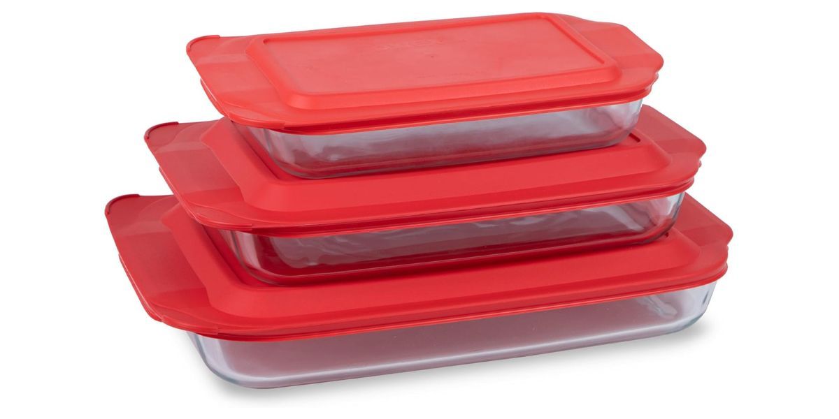Pyrex Basics 3-Pack Glass Baking Dish Set