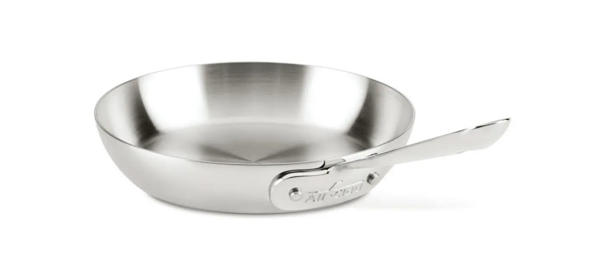 All-Clad D3 Stainless 3-ply Bonded Cookware, 50th Anniversary Skillet, 7.5 inch on white background