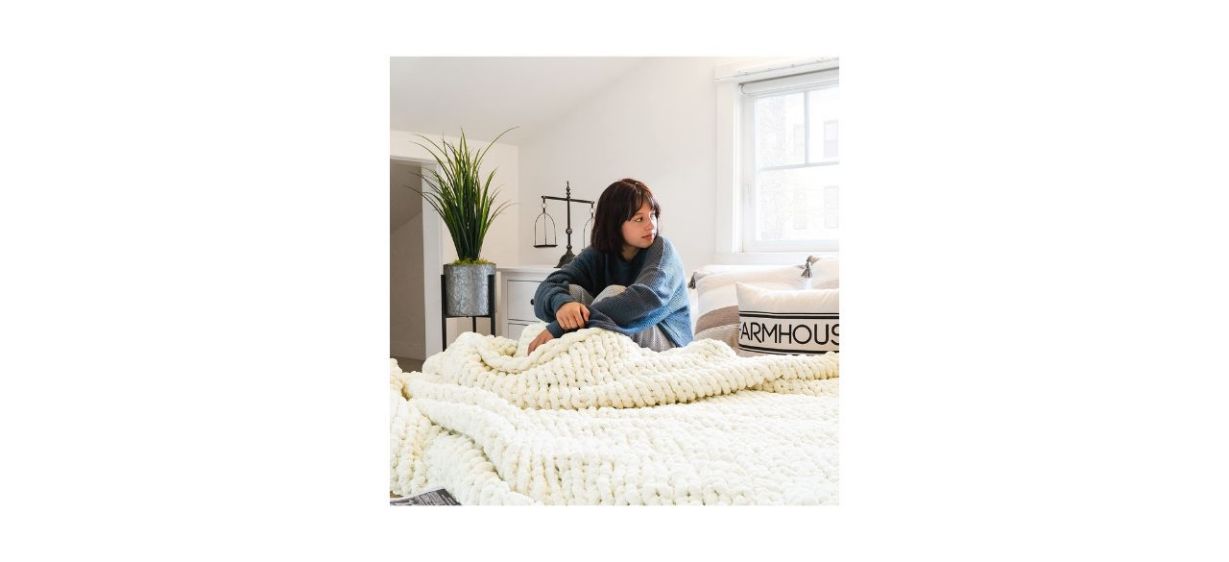Best Comtest Chunky Knit Blanket