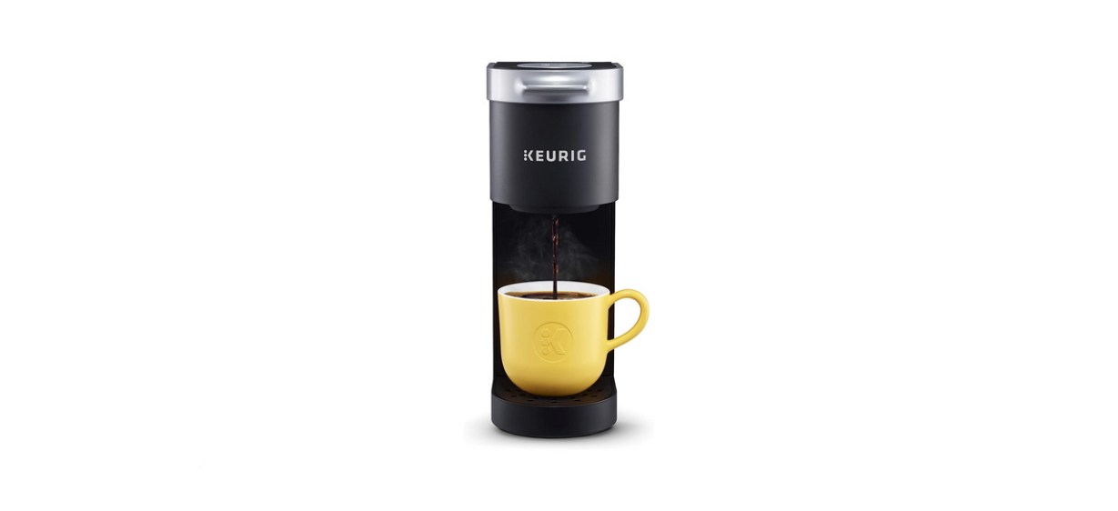 Keurig K-Mini Coffee Maker with yellow mug