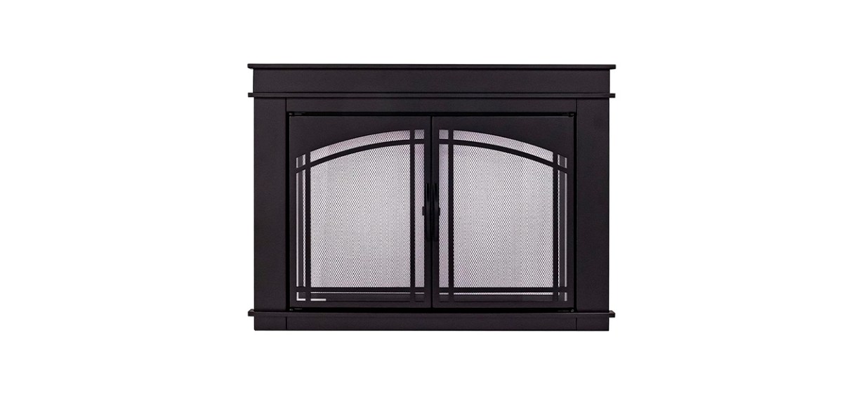 Best Pleasant Hearth Fenwick Glass Fireplace Doors