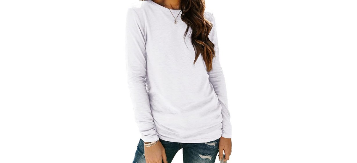 Best AUTOMET Women's Long-Sleeve Shirt Basic Tee