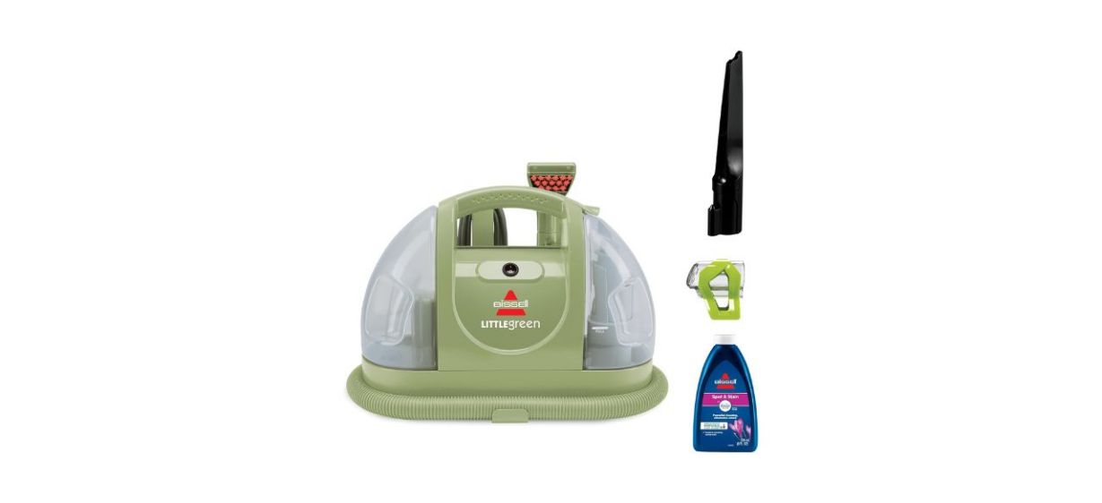 Bissell Little Green Machine vacuum on white background Bissell Little Green Machine vacuum on white background