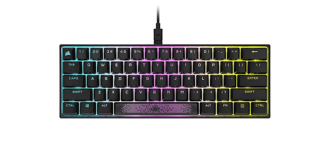 Corsair Gaming Keyboard K65 RGB Miniature 60% Mechanical with Programmable LED