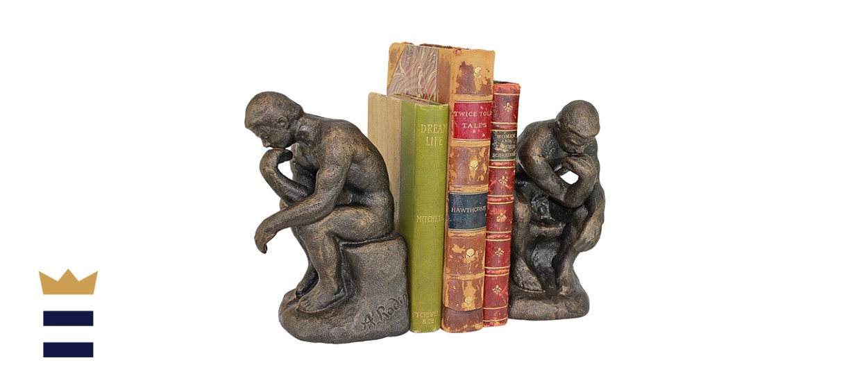 Design Toscano Rodin's Thinker Cast Iron Sculptural Bookends