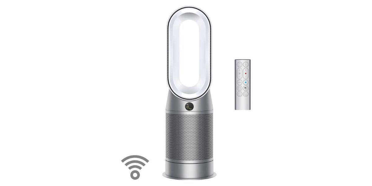 grey dyson air purifier on white background grey dyson air purifier on white background