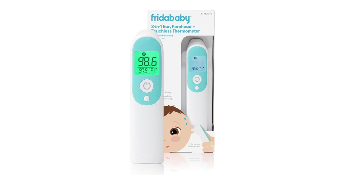 Friday Baby Thermometer on white back Friday Baby Thermometer on white back
