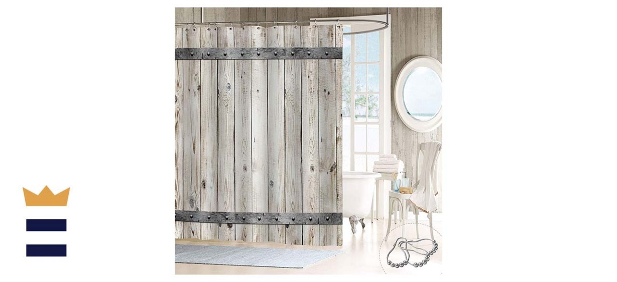 Gibelle Rustic Wood Shower Curtain