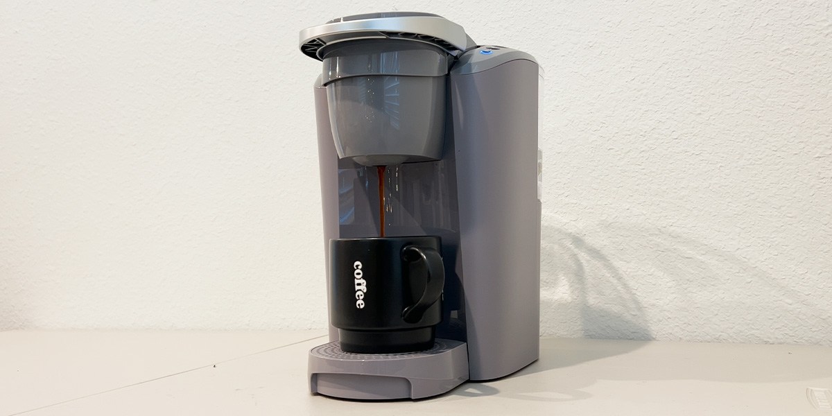Gray Keurig K-Compact on kitchen counter Gray Keurig K-Compact on kitchen counter