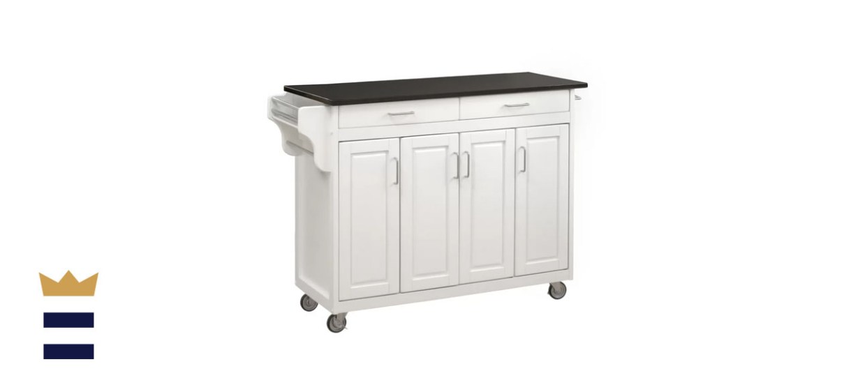 Littrell 48-Inch Solid Wood Kitchen Island with Granite Top