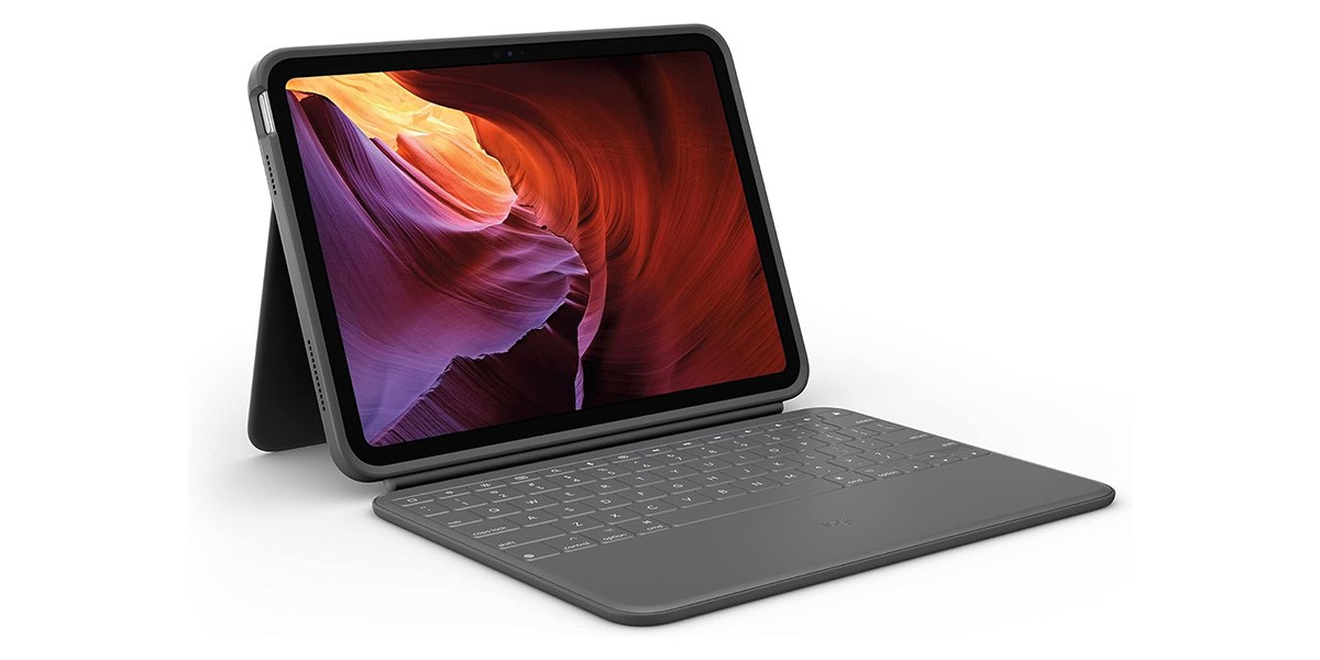 Logitech Rugged Folio for iPad (10th Generation) Protective Keyboard Case with Smart Connector and Durable Spill-Proof Keyboard