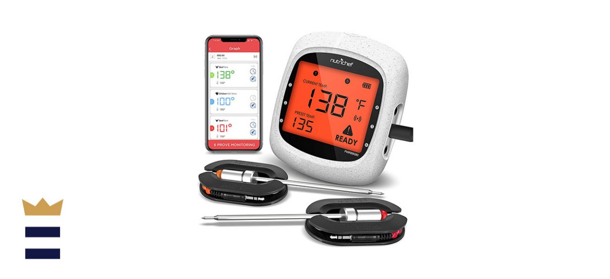 NutriChef Smart Bluetooth BBQ Grill Thermometer