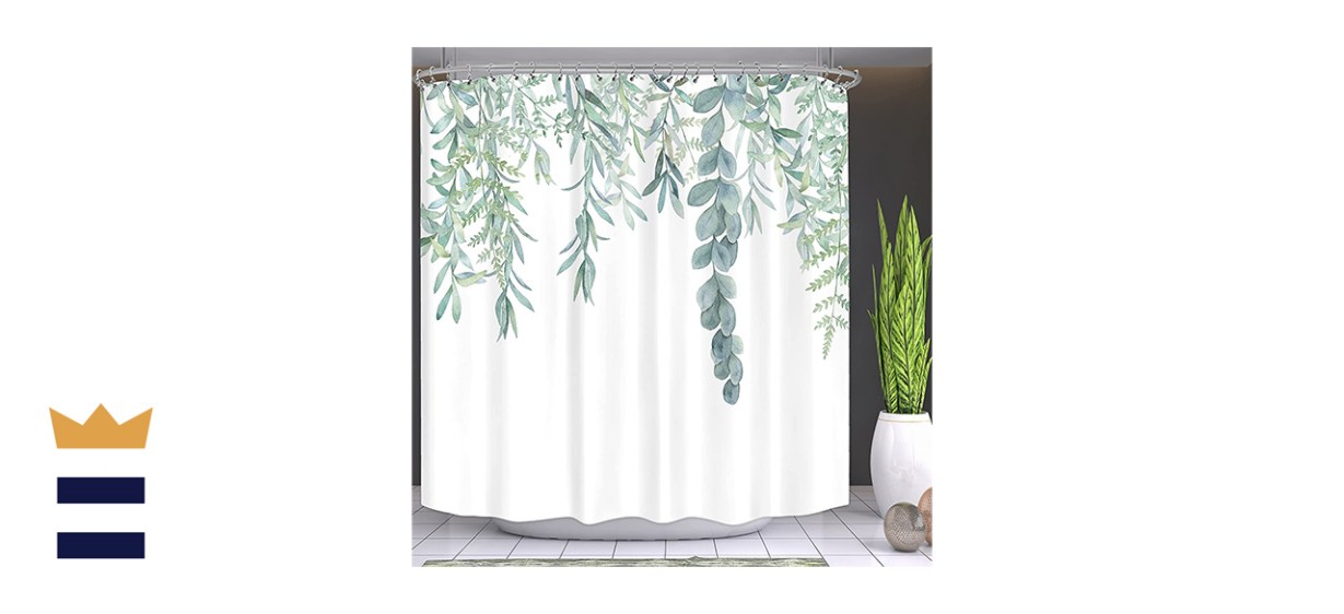 Riyidecor Extra Wide Sage Green Shower Curtain