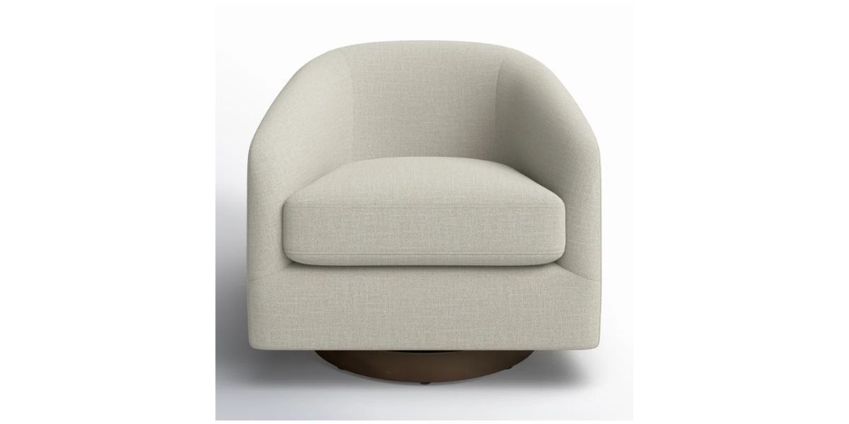 Bennett Upholstered Swivel Barrel Chair