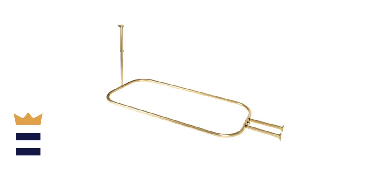 Utopia Alley Rustproof Aluminum Hoop Shower Rod In Gold