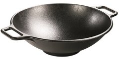 Lodge Black 14" Seasoned Cast Iron Wok