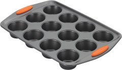Rachel Ray Yum -o Nonstick Bakeware 12-Cup Muffin Tin With Grips
