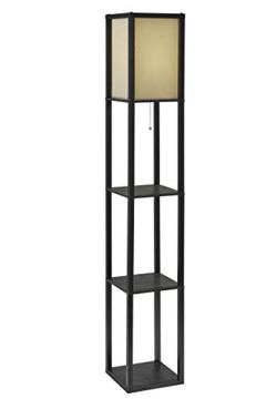 Adesso 63-Inch Floor Lamp with 2 Storage Shelves