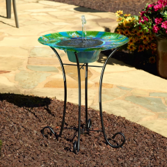 Bungalow Rose Canaseraga Glass Weather-Resistant Floor Fountain