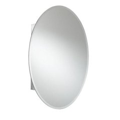 Croydex Orwell 31 Inch by 21 Inch Oval Recessed or Surface-Mount Medicine Cabinet
