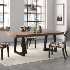 Wade Logan Miesville Pine Solid Wood Dining Table
