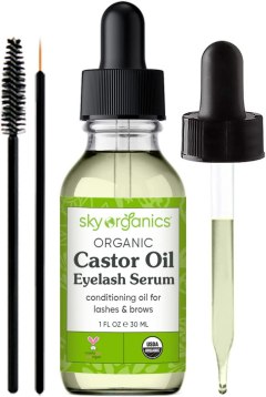 Sky Organics 100% Pure Castor Oil for Eyelash/Eyebrow Growth