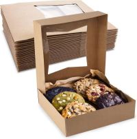MT Products 8" x 8" x 2.5" Auto Pop-Up Bakery Boxes