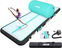 AWSUM Inflatable Gymnastics Mat With Air Roller, 10 ft Bundle