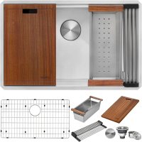 Ruvati Workstation Ledge Undermount Kitchen Sink