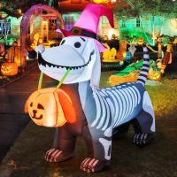 GOOSH Skeleton Puppy Inflatable Yard Decoration