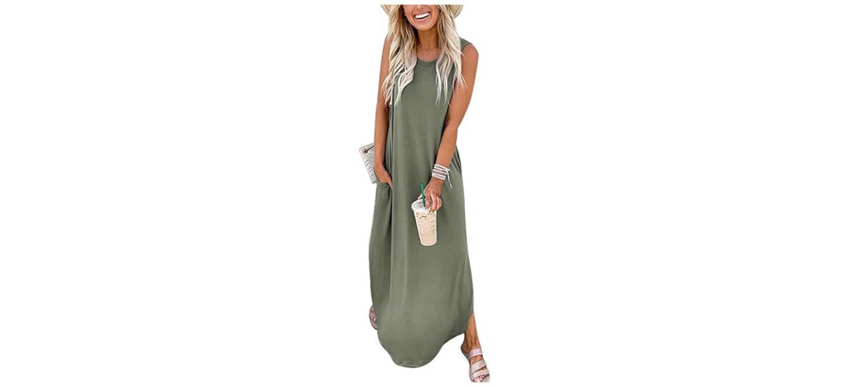 ANRABESS Casual Loose Sundress on white background