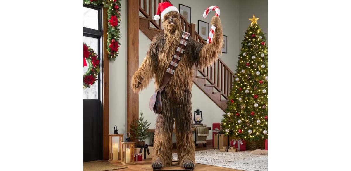 1-Disney 7.5 ft. Animated Chewbacca-home-depot-giant-chewbacca-darth-vader-christmas