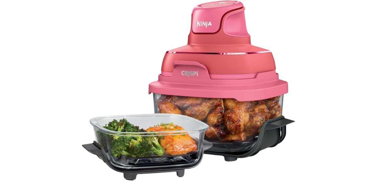 Ninja Crispi 4-in-1 Glass Air Fryer in Cherry Crush