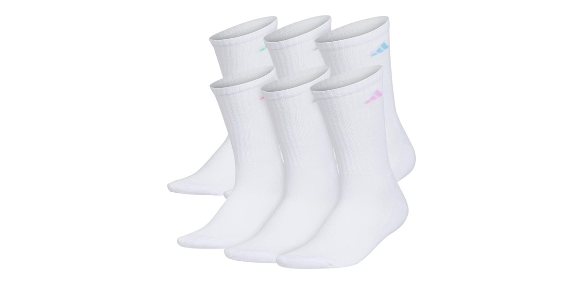 Adidas Women’s Athletic Cushioned Socks (6-Pack)