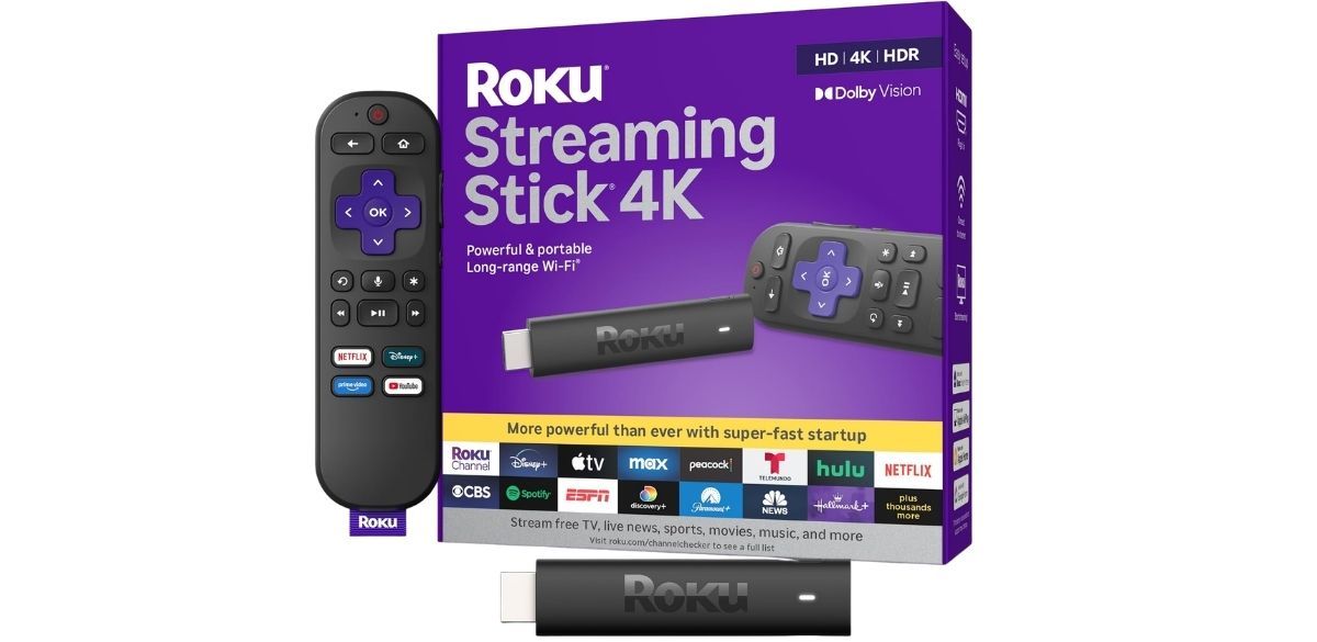 Roku Streaming Stick 4K with Voice Remote 