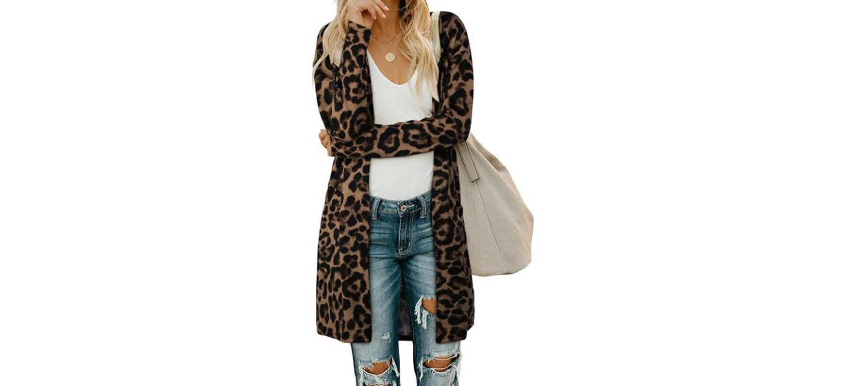 OUGES Women's Open-Front Cardigan