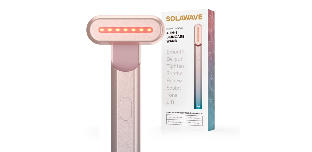 Solawave 4-in-1 Red Light Therapy Wand for Face &amp; Neck