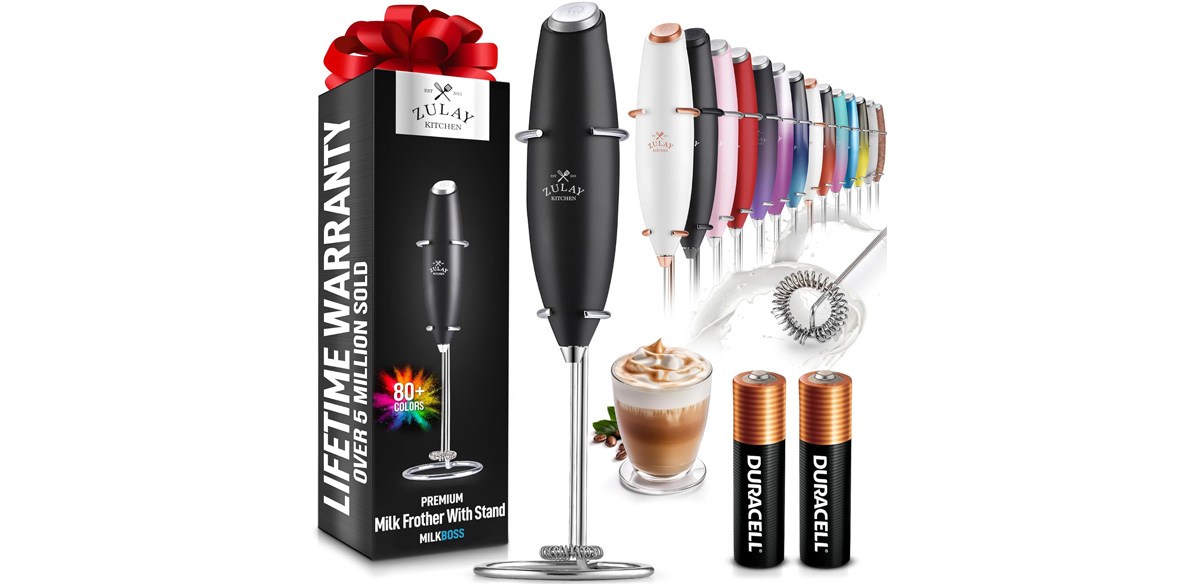 Zulay Kitchen Powerful Milk Frother Wand