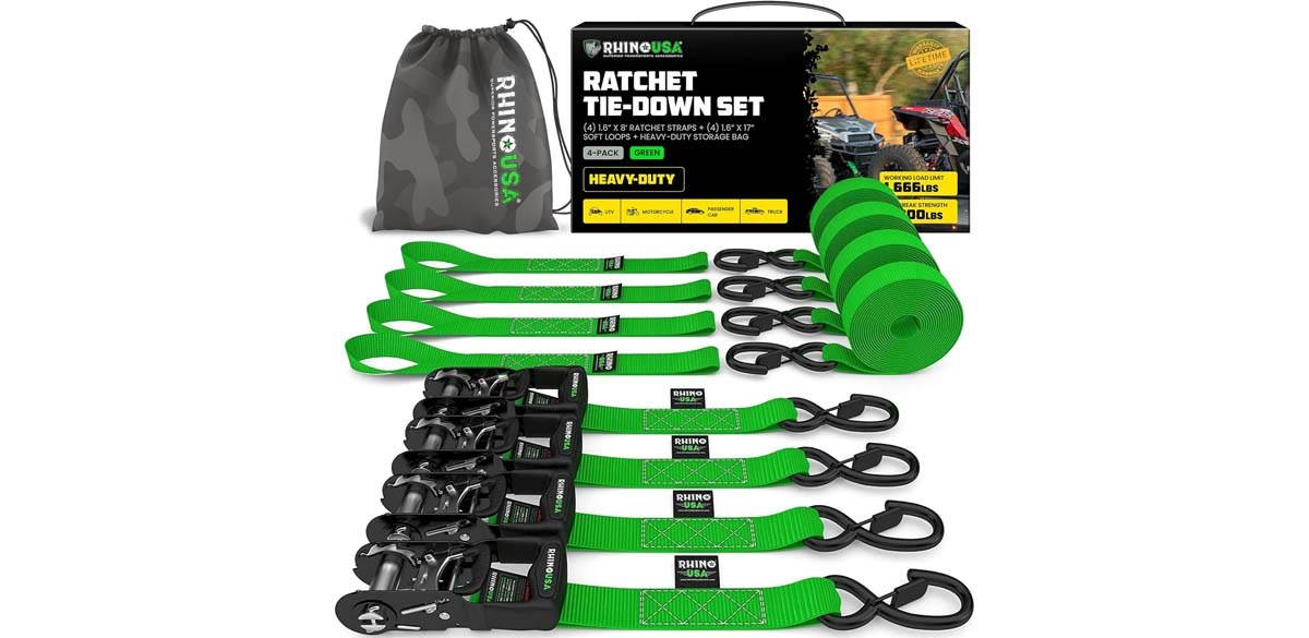 Rhino USA Ratchet Straps Tie Down Kit