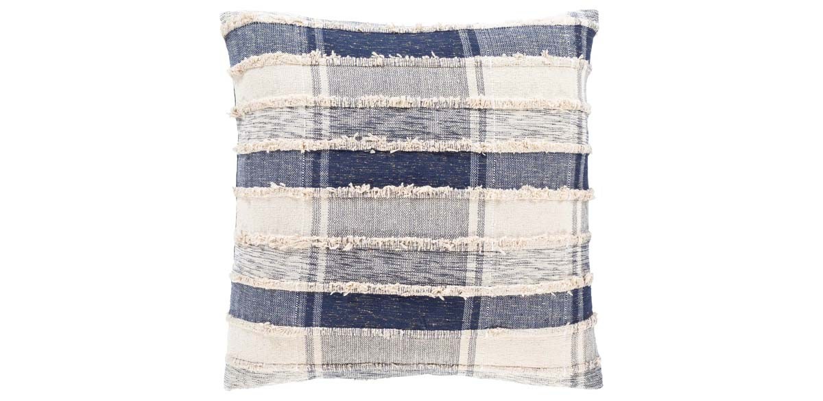  Ahnah Plaid Cotton Blend Reversible Throw Pillow