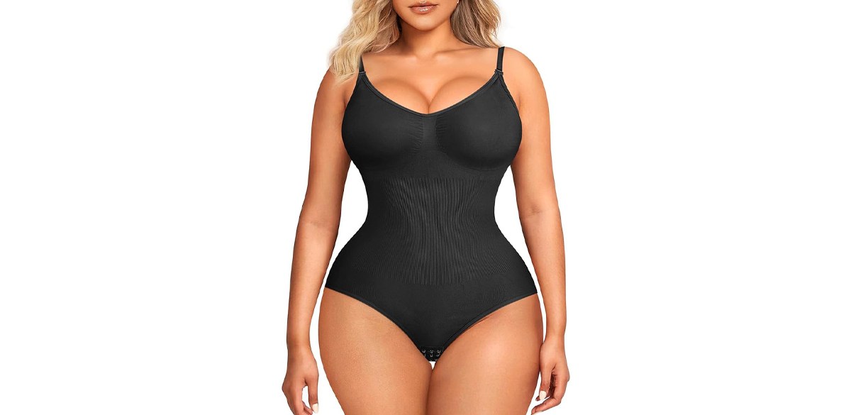  BRABIC Women’s Seamless Sleeveless V-Neck Bodysuit