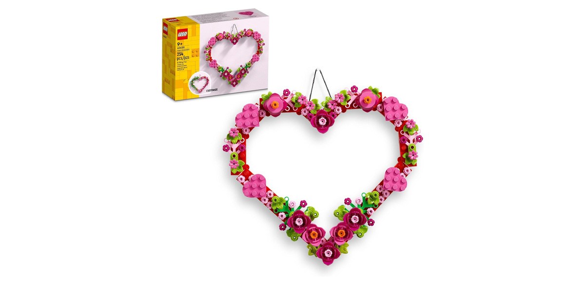 LEGO Heart Ornament Building Toy Set