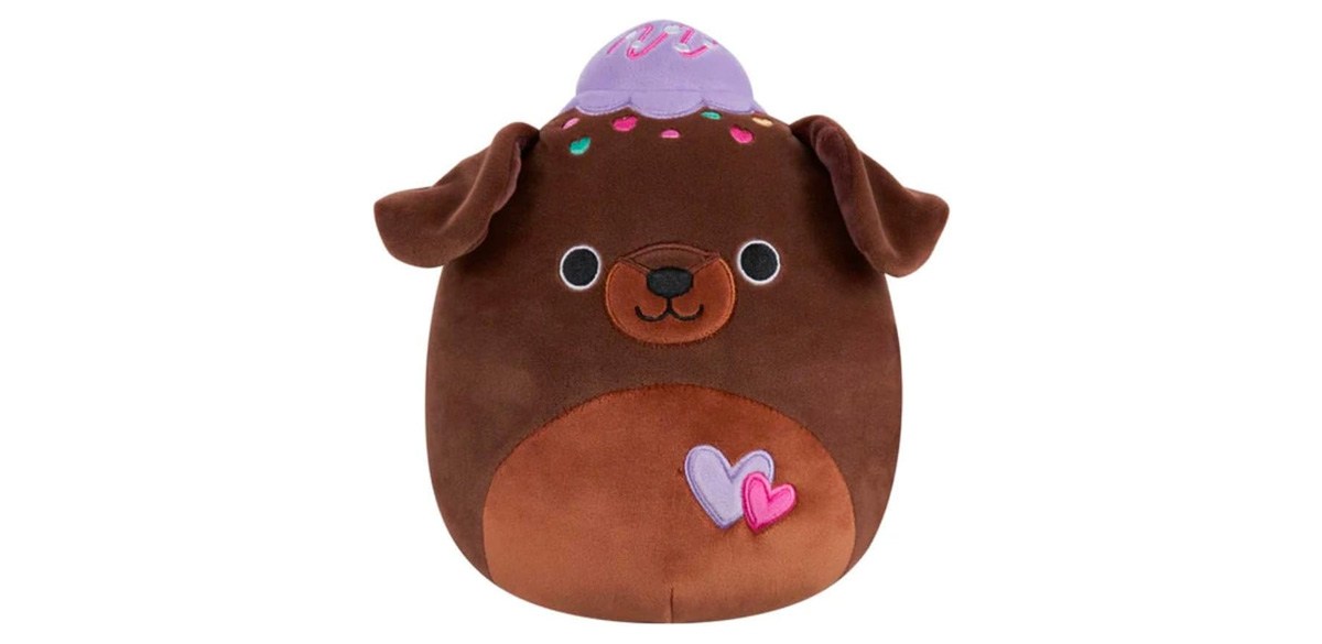 Squishmallows 2025 Original 8-Inch Valentine Squad Plush Rico Chocolate Brownie Dog