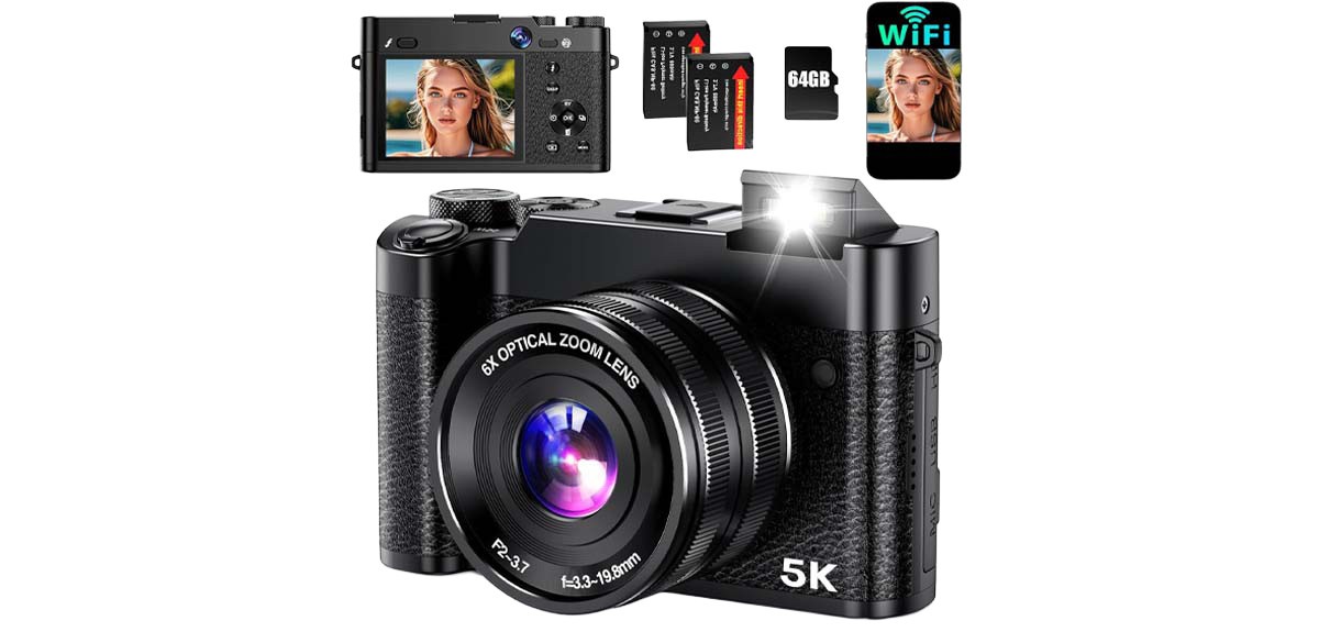 Aboobu 5K Digital Camera, 64MP