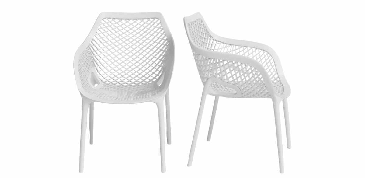 AllModern Farrah Premium All-Weather Outdoor Stacking Dining Armchair (Set of 2)